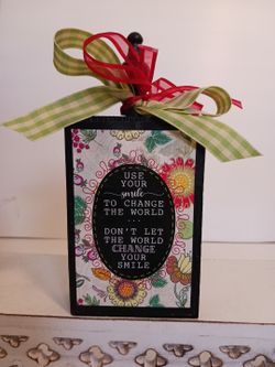 decorative Decor features  prominent inspirational message aimed at maintaining