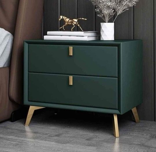 Dark Green End Table Set Of 2