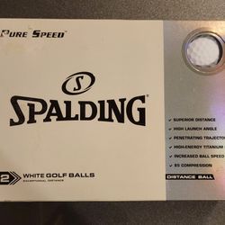 Spalding Pure Speed White Golf Balls 12 Pack. 