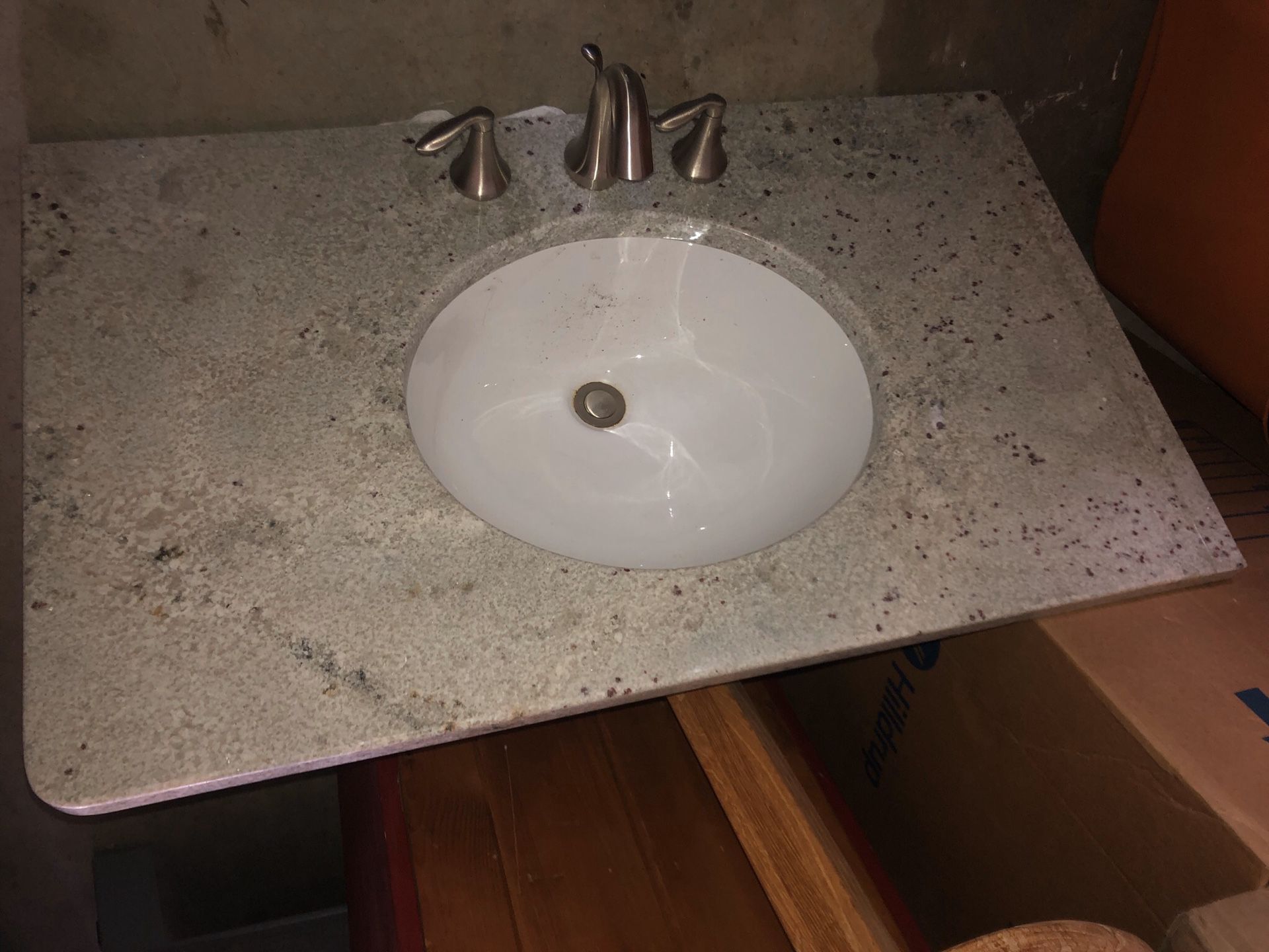 Granite Sink Counter, Sink and Faucet