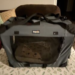 Soft Crate For Dogs Collapsible. 24 Inches Wide 17 Inches Deep 17 Inches High.