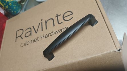 3-3/4 inch Black Matte Cabinet Drawer Handles 10pk