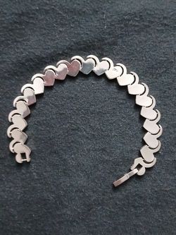 .925 Sterling Silver Heart Bracelet