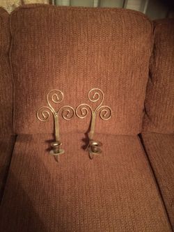 Gold candle holders