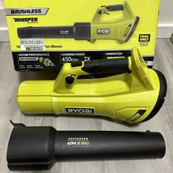 RYOBI ONE+ HP 18V Brushless Whisper Series 130 MPH 450 CFM Cordless Battery Leaf Blower (Tool Only)