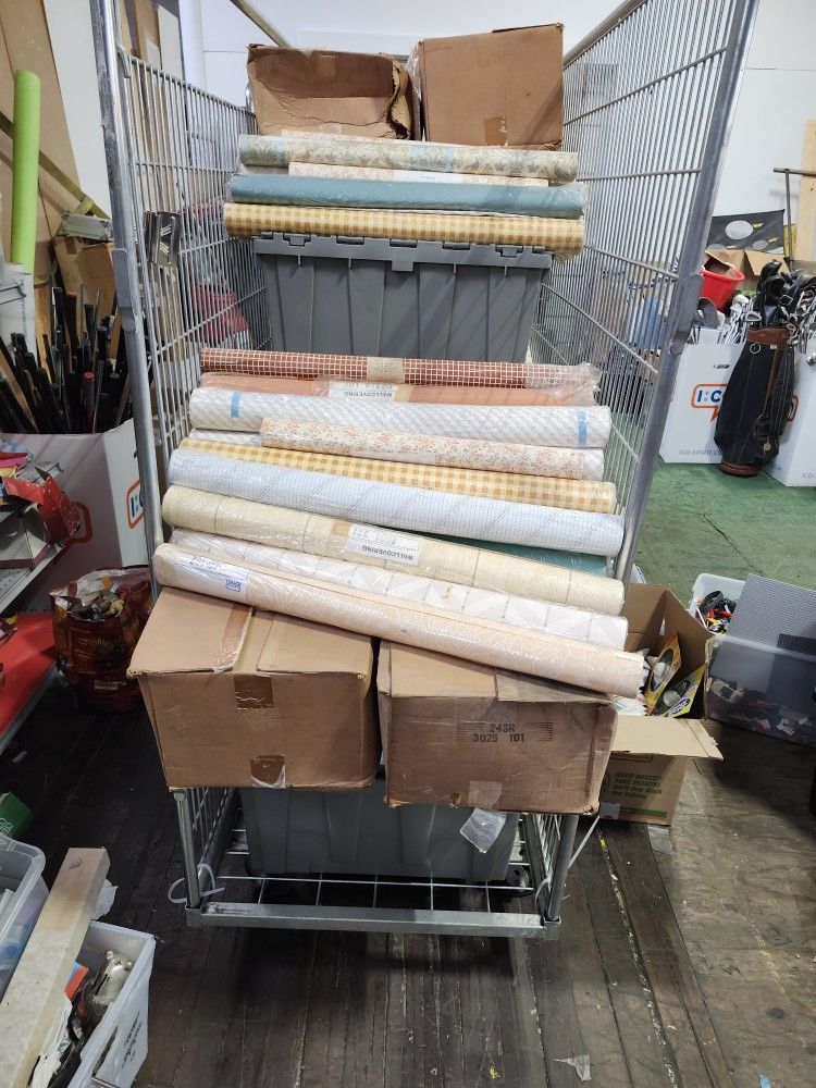 Bunch Of Old New ROLLS Of Wallpapers Selling In Lot