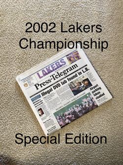2002 Lakers Championship Press- Telegram Special Souvenir Edition Newspaper