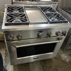 Ge Monogram 36” Dual Fuel Gas Range 