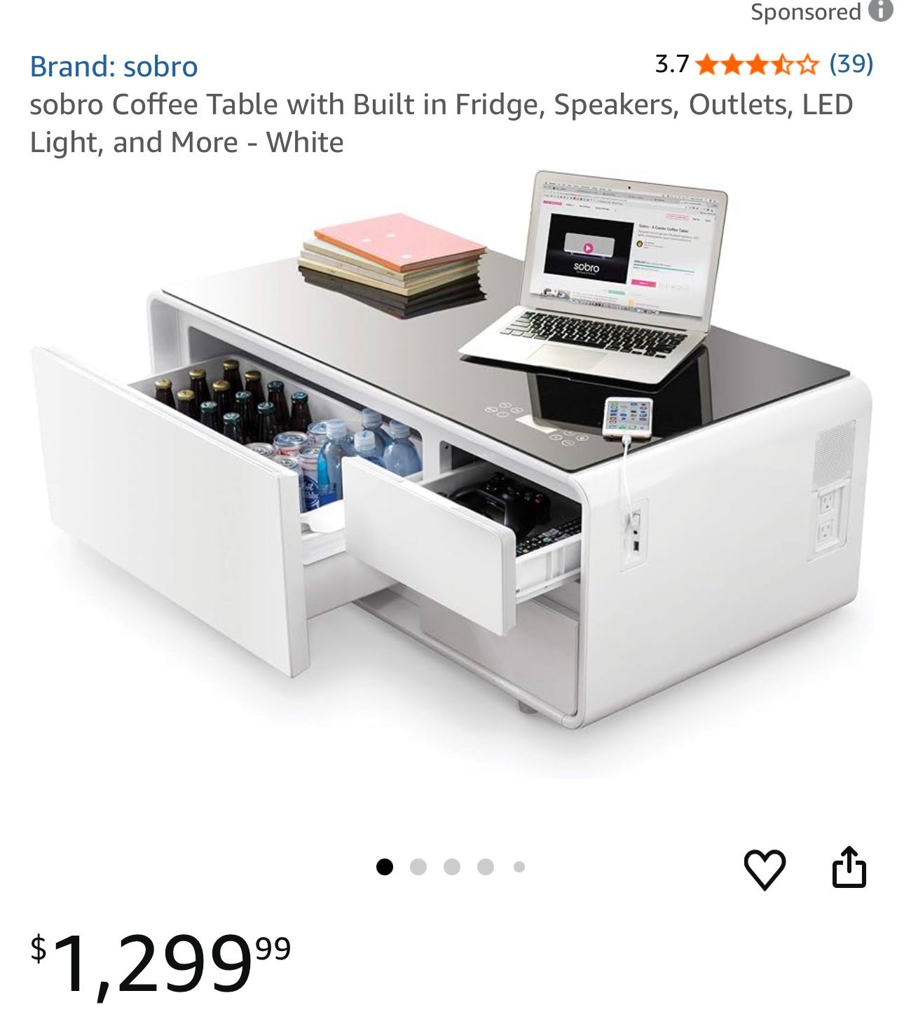 Sobro smart coffee table-White