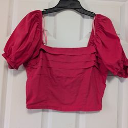 Sim & Sam Eegant Red Women's Top Fucsia Size