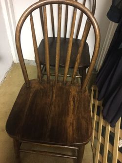 Brown wooden kitchen chair