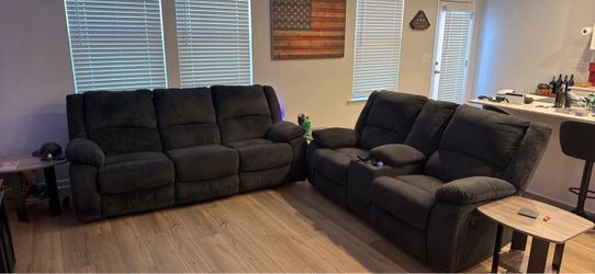 Loveseat and sectional sofa