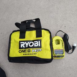 Ryobi 18v battery charger and bag