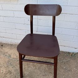Brown Painted Wooden Chairs 