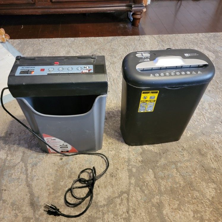 Amazon Basics & Achiever Paper Shredders