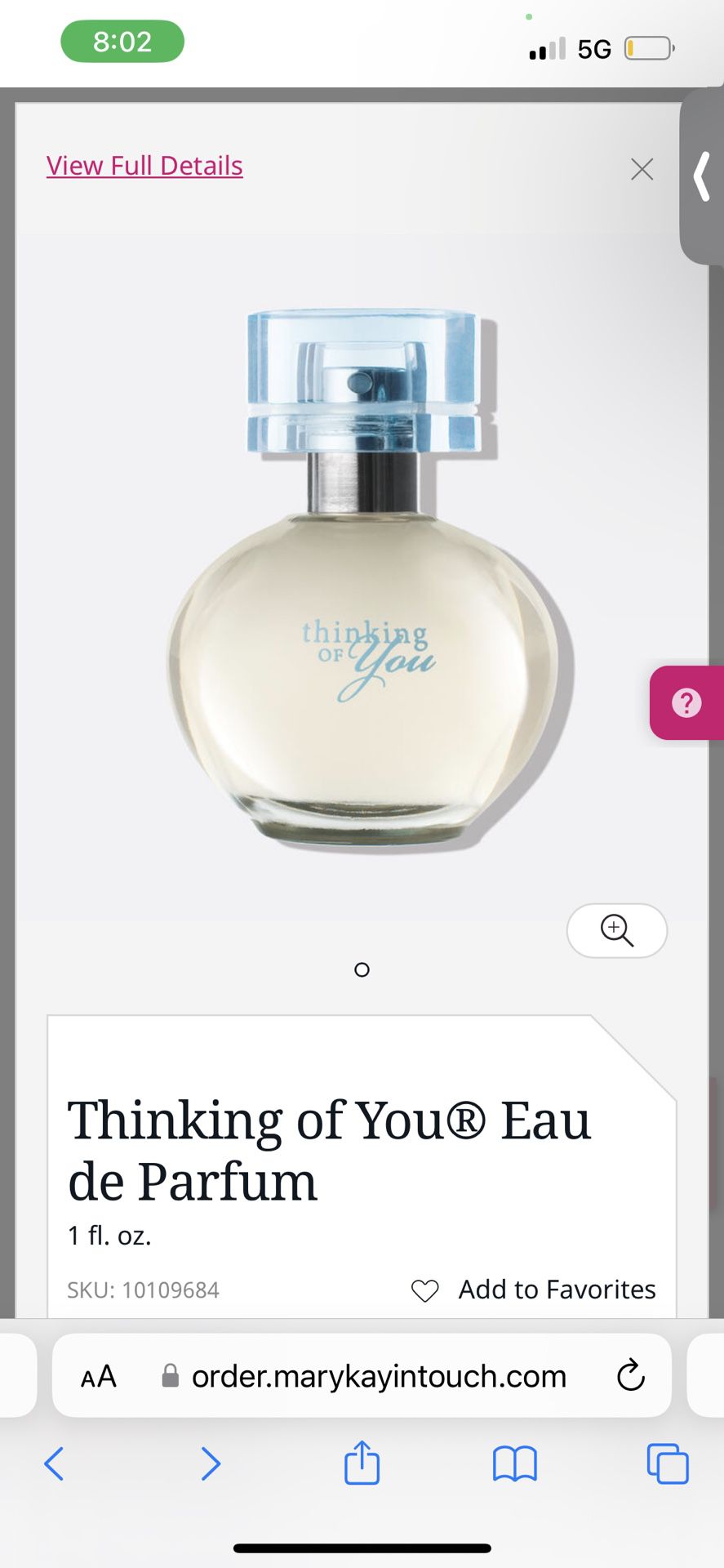 Mary Kay Woman Thinking Of You Perfume 