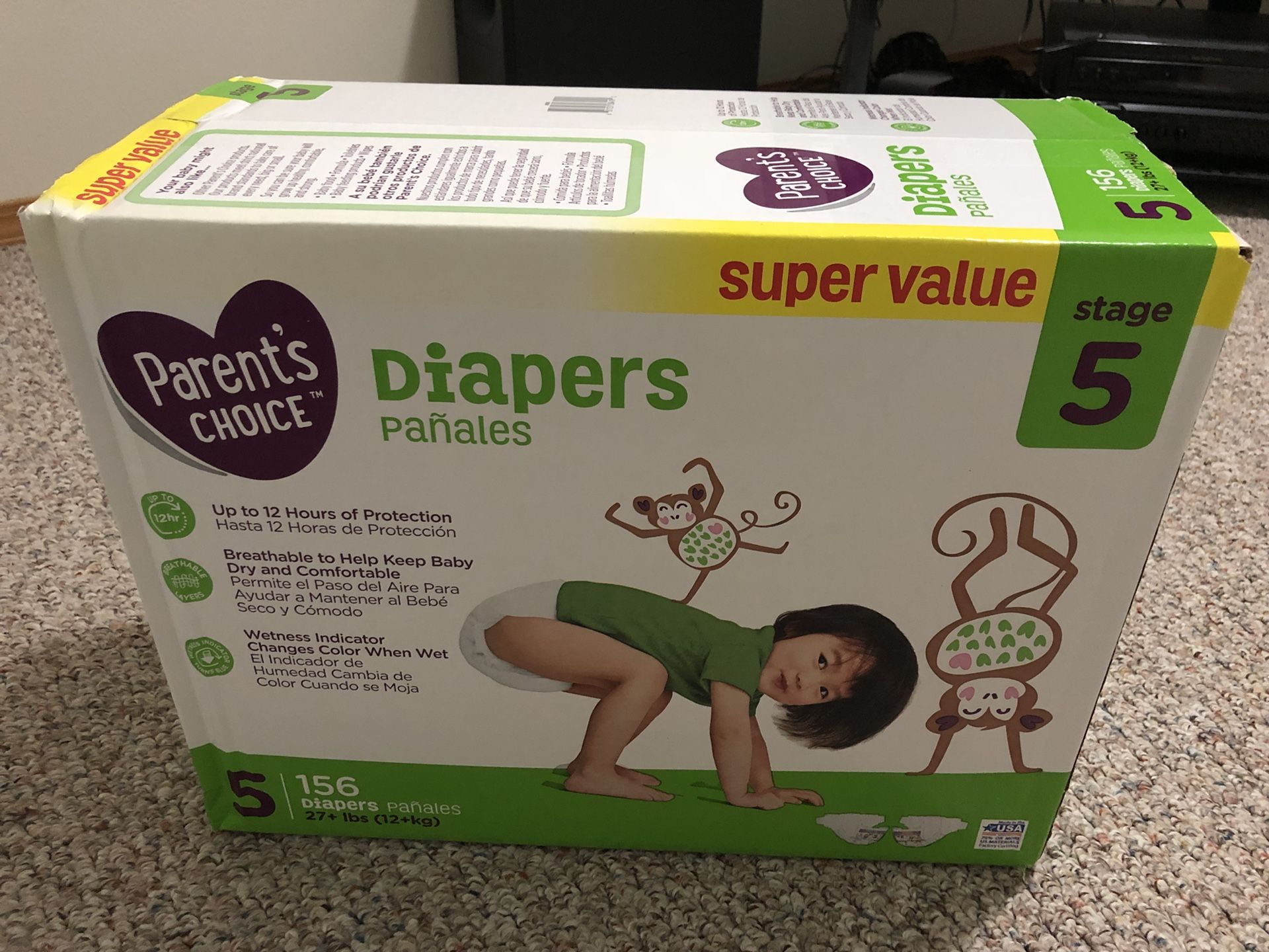 Brandnew parents choice diaper with miscellaneous diaper size 5...PENDING PICK UP!!!
