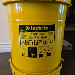 Justrite 10 Gallon Oily Waste Can