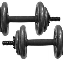 40lb Adjustable Cast Iron Dumbbell Set