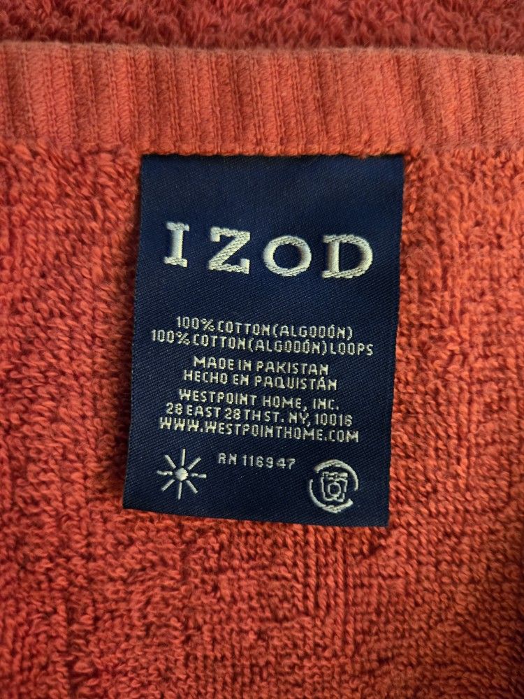 IZOD COTTON BATH TOWELS 50X30