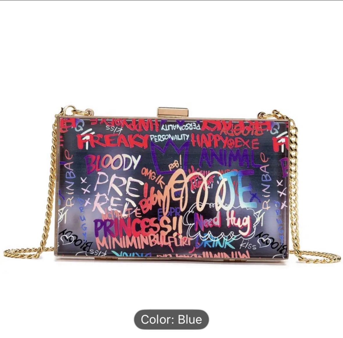 Graffiti Evening Clutch Purse