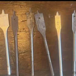 Wood Drill Bit Lot – Assorted Spade/Paddle Bits