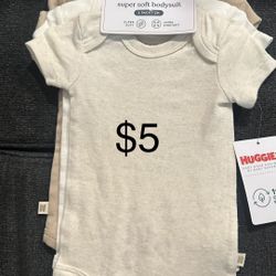 Little Huggies Oatmeal 3 Piece Onesies 3 Months 