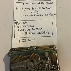 Collectible Train Belt Buckle By Siskiyou Buckle Co. Inc   A-29  