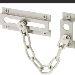 Defender Security Satin Nickel Chain Door Guard U 10304 Pack of 6 DEFENDER