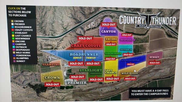 country thunder campsite map Country Thunder Campsite Without Rights For Sale In Queen Creek