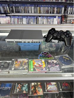 PlayStation 2 Slim Silver $160 Gamehogs 11am-7pm