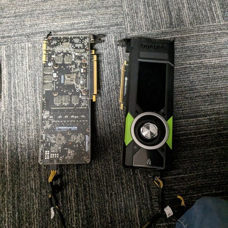 2x Nvidia P5000 Quadro Video Cards 