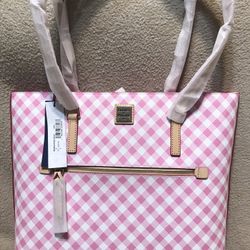 NWT Dooney & Bourke Pink Gingham II Shopper