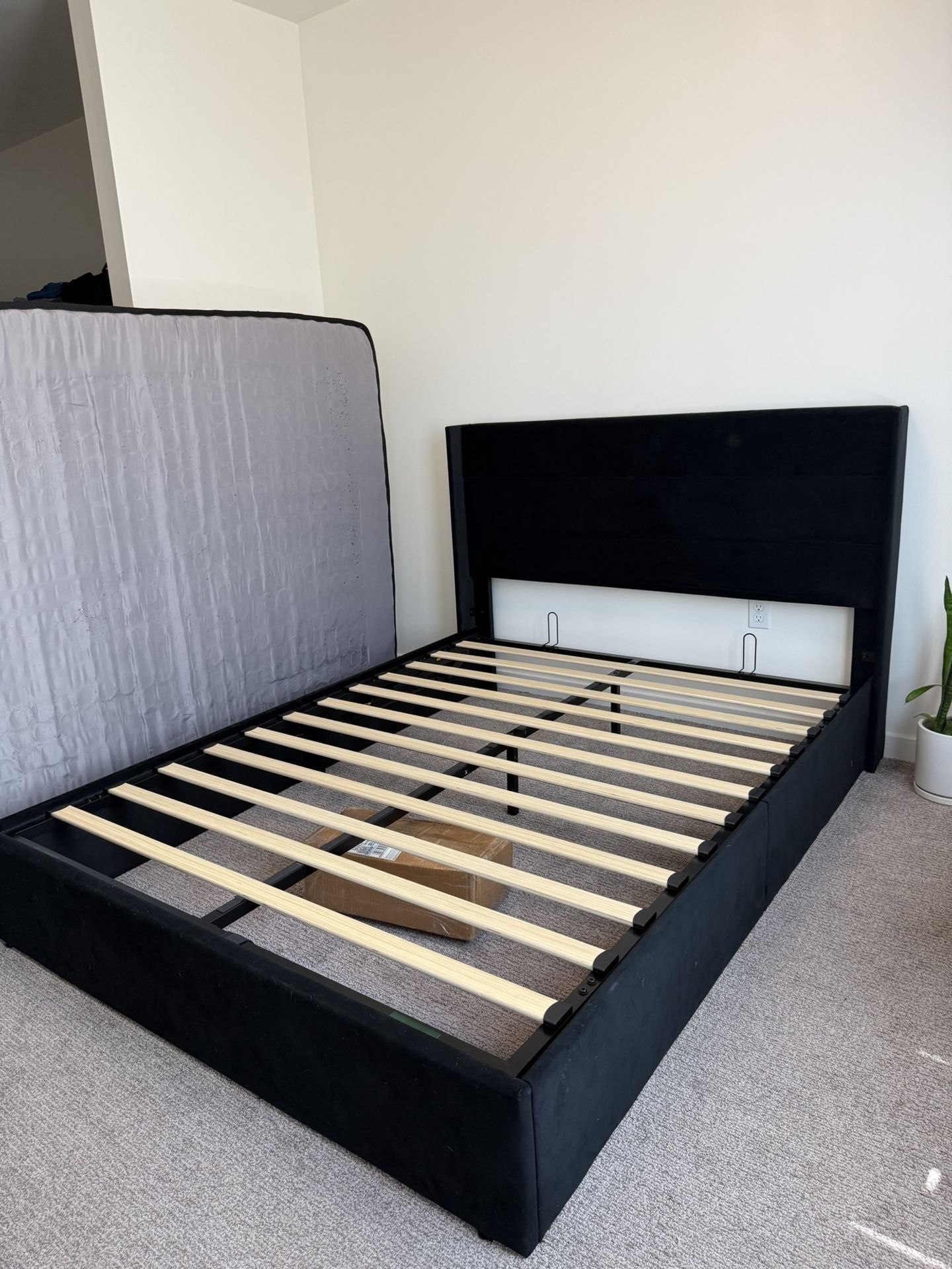 Black Suede Bedframe