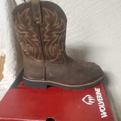 Wolverine Rancher Square Toe Safety  Boots