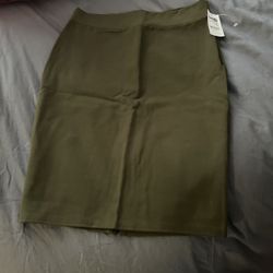 Olive Green Pencil Skirt 