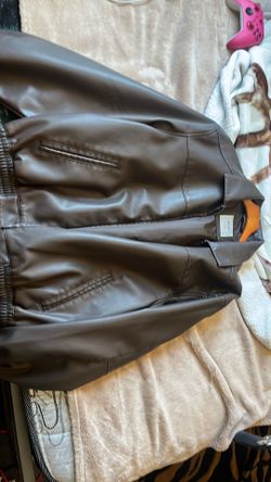 Hollister jacket leather