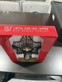Metal star tree topper