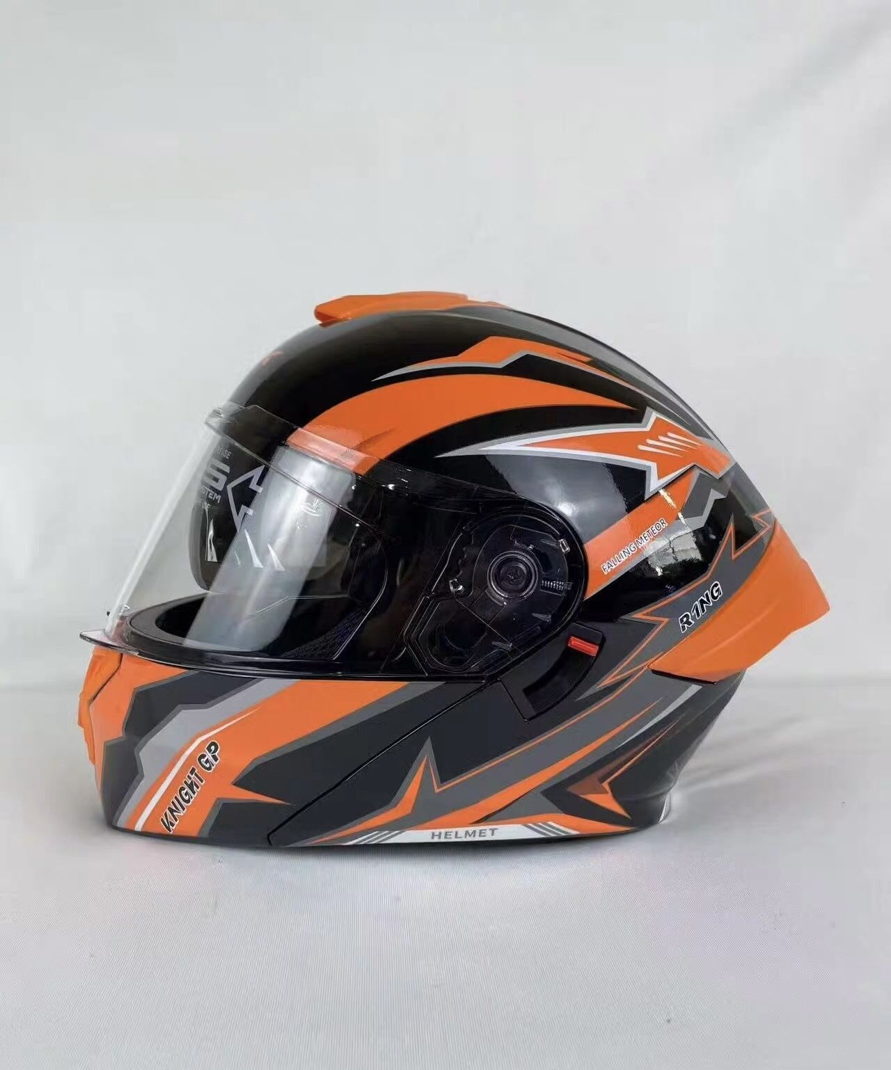 Orange Motorcycle Helmet