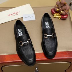 Ferragamo Men’s Leather Shoes With Box 2026 New