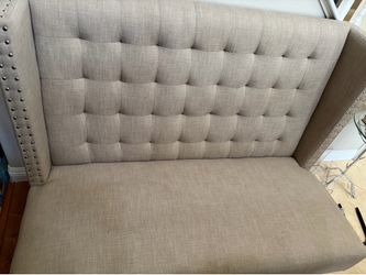 Upholstered Bench with Back