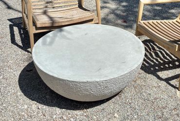 Round Concrete Outdoor Coffee Table