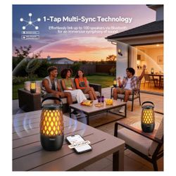 Outdoor Speakers Gifts for Men Bluetooth Speaker with Lights Multi-Sync up