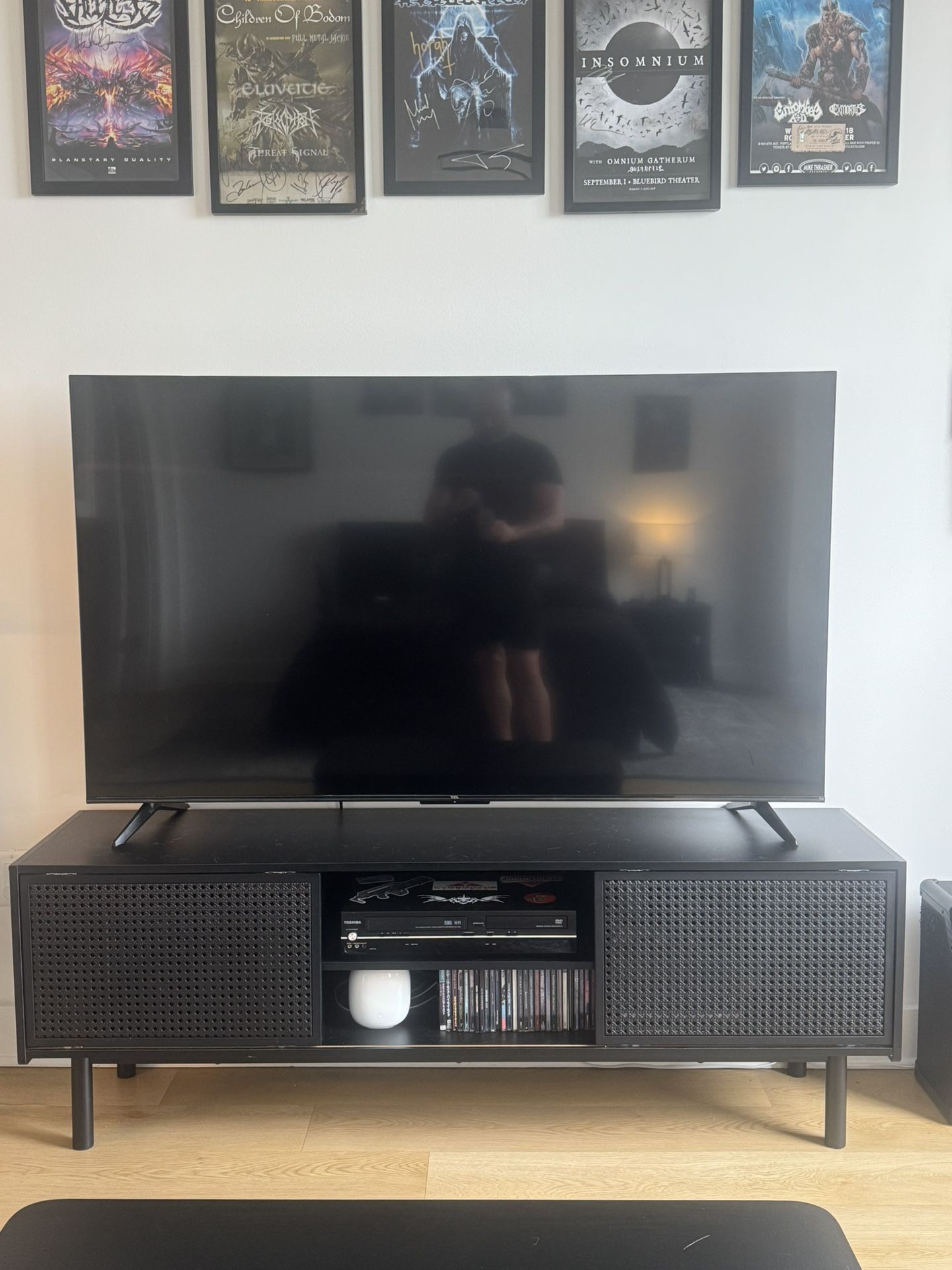 65” Like New TCL Smart TV And Entertainment Center