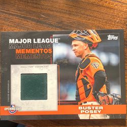 2022 Buster Posey Opening Day Major League Moments Stadium Seat Card