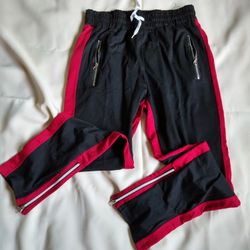 Men's Fluid Black-Red Joggers,Casual Sportswear