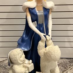 Department 56 Snowbabies Under The Midnight Moon With Barbie