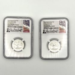 Silver Reverse Proof Cumberland Island Quarter 2018 Sealed HAND SIGNED Early Releases