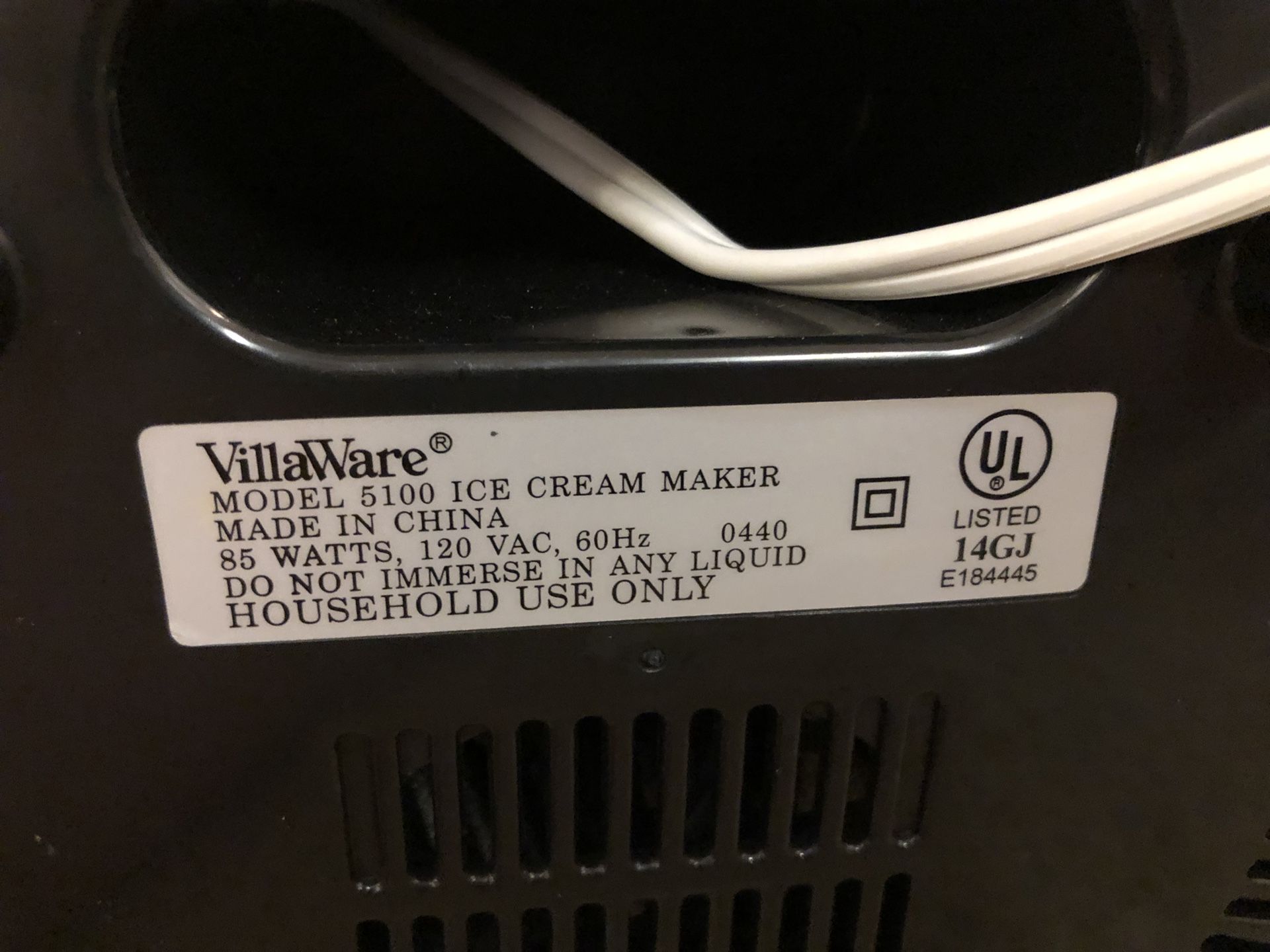 VillaWare Electric Ice Cream Maker for Sale in Fort Worth TX