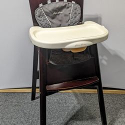 Eddie Bauer Wooden High Chair - Good Shape, Solid, Cherry